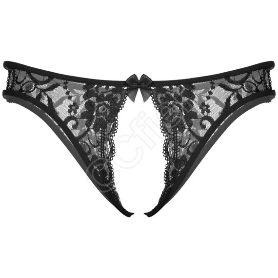 Lot De 2 Slips Tanga Invisibles Femme Rosa Junio - Noir Dentelle - Taille S/M - Neuf Avec étiquettes