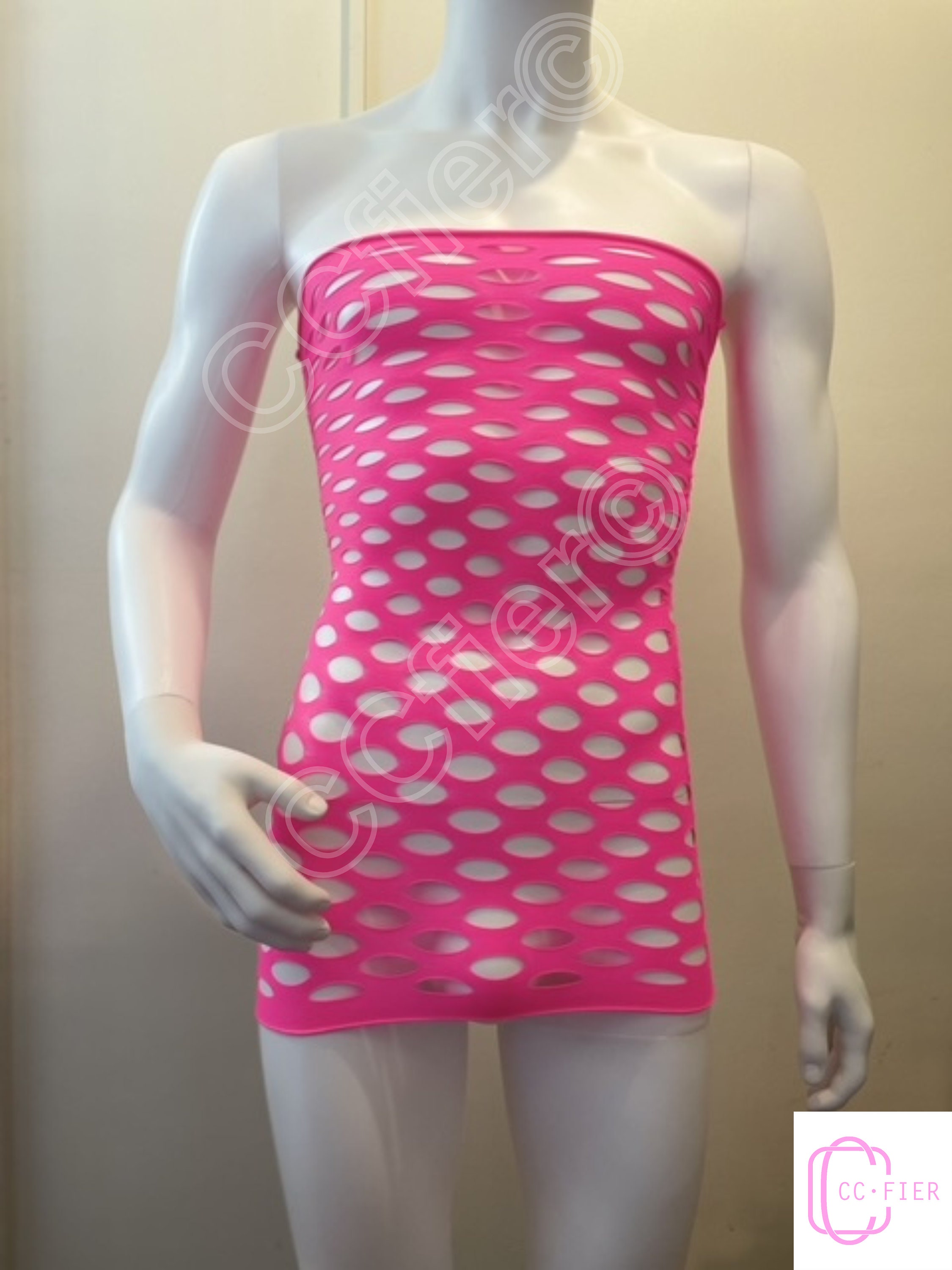 Pink Tube Dress for Men, Bodycon Dress for Sissy, Semisheer Dress for