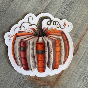 Pumpkin book waterproof sticker