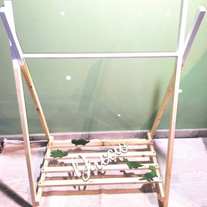Custom wooden coat rack for children