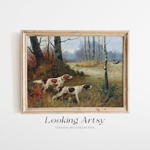 Hunting Dogs In A Landscape Print | Downloadable Prints | Downloadable Prints | PRINTABLE Digital Antique Art *DIGITAL DOWNLOAD* | #0610