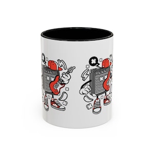 Vibrant Graphic Coffee Mug, Cool Mug for Music Lovers, Unique Gift for Friends, Retro Style Drinkware, Holiday Present
