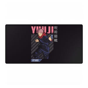 Anime-Inspired Desk Mat with Yuuji Design, Gaming Desk Pad, Otaku Decor, Desk Accessories for Students, Gifts for Anime Lovers