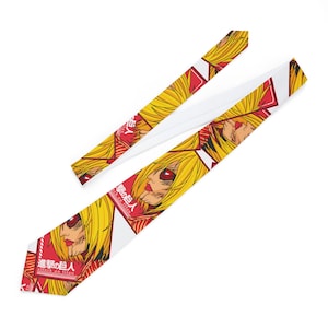 Anime-Inspired Necktie, Stylish Gift for Fans, Unique Tie for Cosplay, Fun Fashion Statement, Perfect for Parties & Events