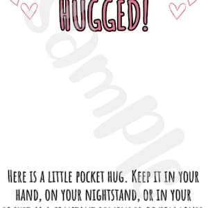 Pocket Hug Descargar tarjeta imprimible - DESCARGA INSTANTE