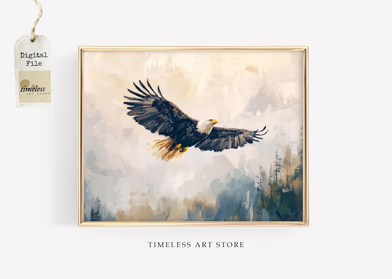 Bald Eagle Digital Download | Soaring Eagle Wall Art | Majestic Bird ...
