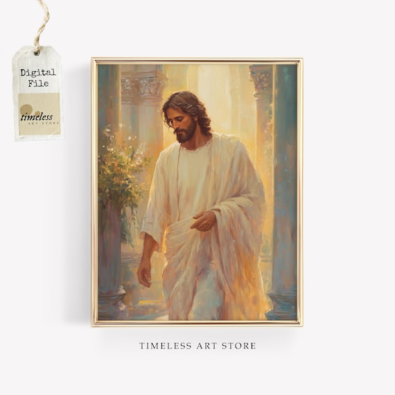 Jesus Christ Painting | Christian Wall Art | LDS Portrait of Christ | Bible Art Printable | Jesus Digital Download