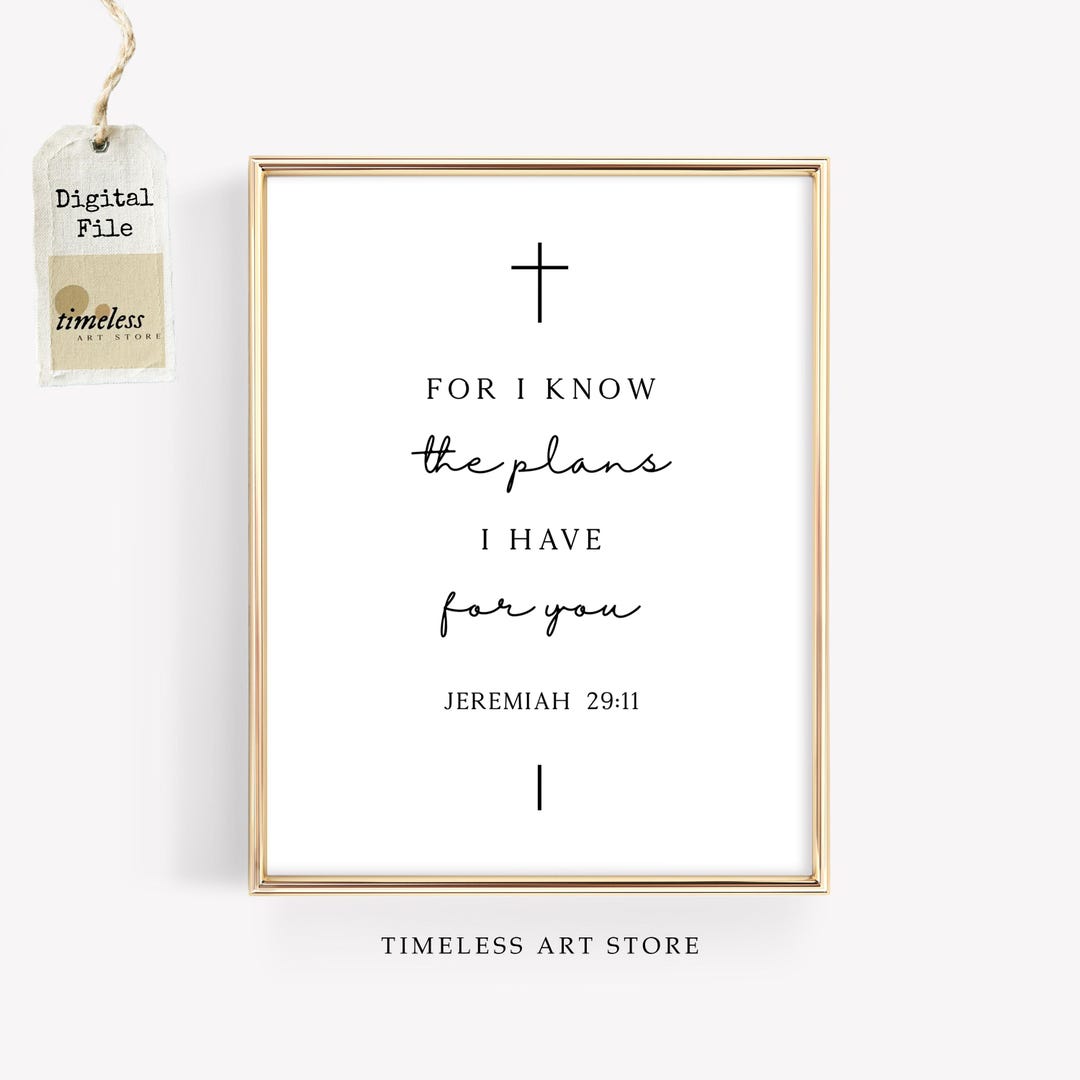 Jeremiah 29:11 Wall Art | Christian Bible Verse Digital Download ...