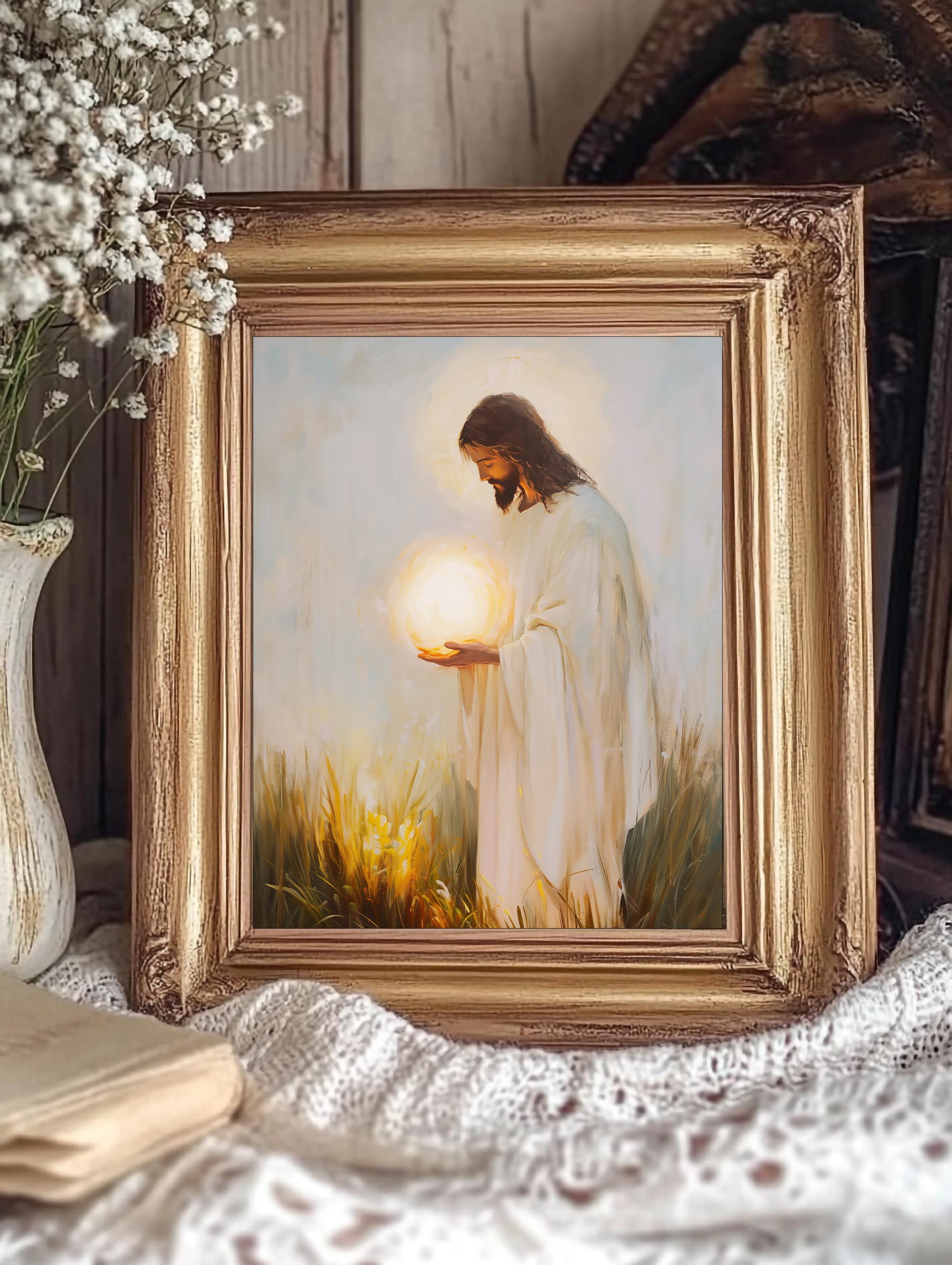 Light of Grace Jesus Wall Art | Christian Wall Decor | Scripture Wall ...