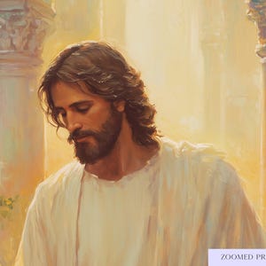 Jesus Kristus-målning | Kristen väggkonst | LDS-porträtt av Kristus | Utskrivbar bibelkonst | Digital nedladdning av Jesus bild 4