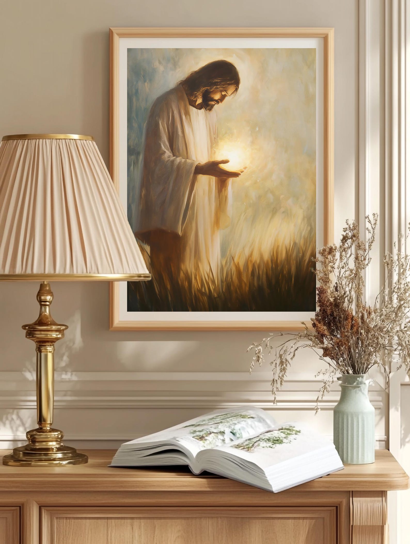 Jesus Holding Light Artwork | I Am the Light Wall Art | Printable ...