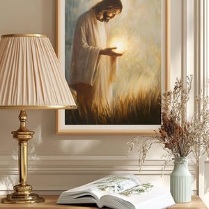 Jesus Holding Light Artwork | I Am the Light Wall Art | Printable ...