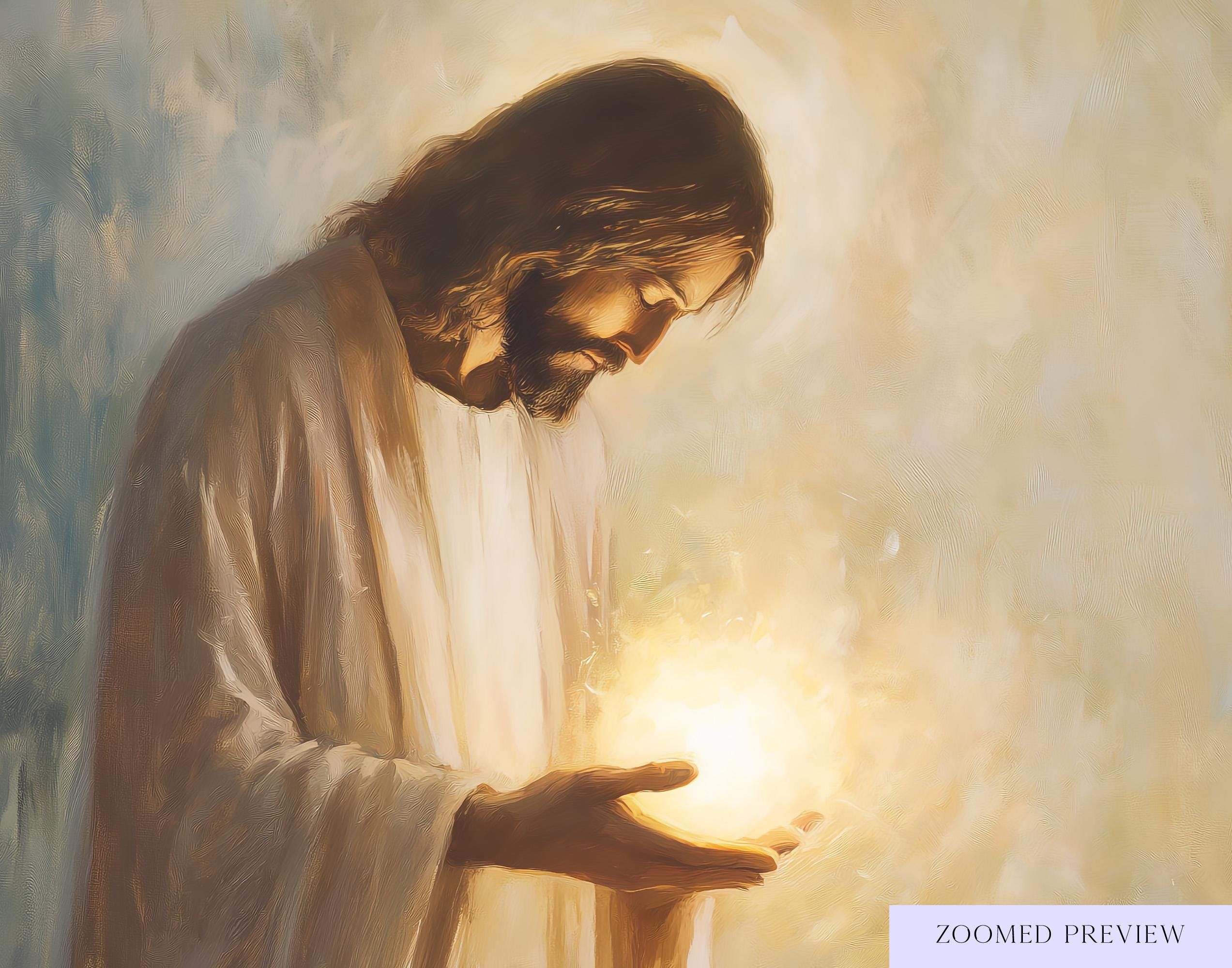 Jesus Holding Light Artwork | I Am the Light Wall Art | Printable ...