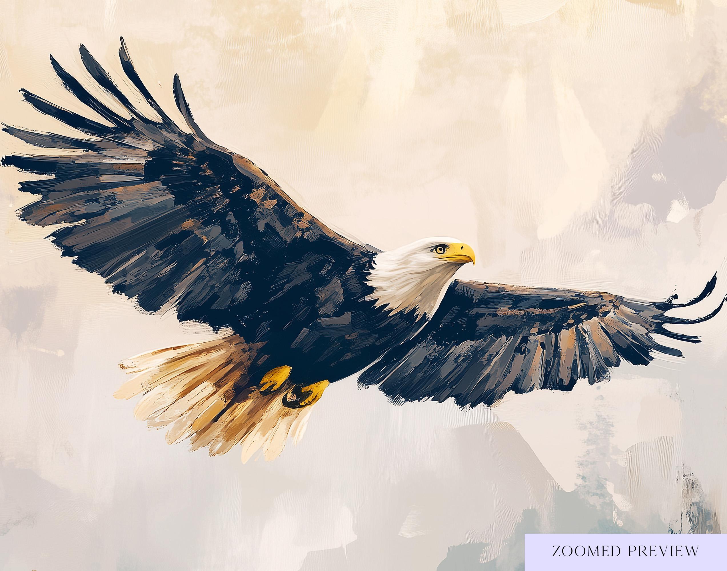 Bald Eagle Digital Download | Soaring Eagle Wall Art | Majestic Bird ...