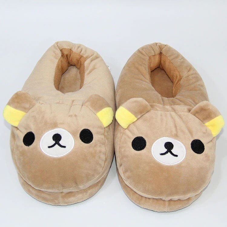 Anime My Neighbor Rilakkuma Totoro Slipper Winter Plush Shoe Etsy