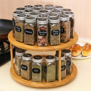 Rustic Mason Jar Spice Rack Display, Spice Rack, Mason Jars, Kitchen Spice  Rack, Rustic Spice Rack, Mason Jar Spices, Chalkboard Labels -  Israel