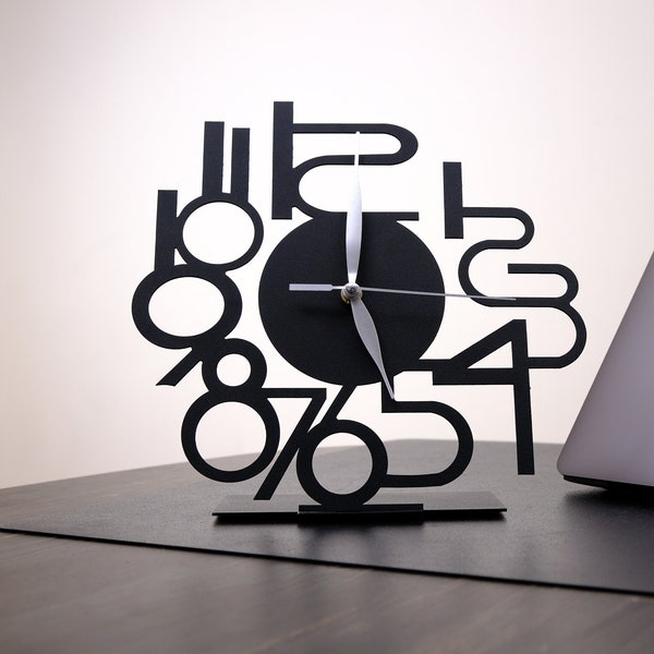 Desk Clock With Numbers Etsy