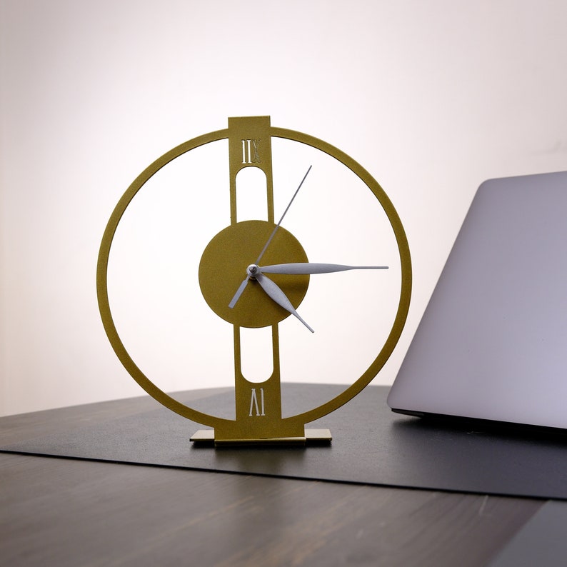 Modern Office Desk Clock Office Decors Men Desk Tabletop Etsy