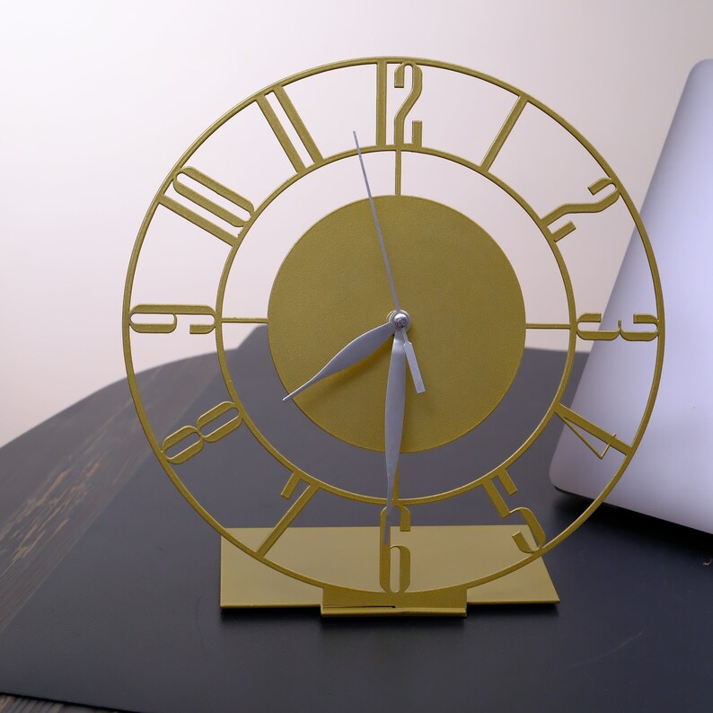 Unique Desk Clock With Numbers Office Accessories for Women Etsy