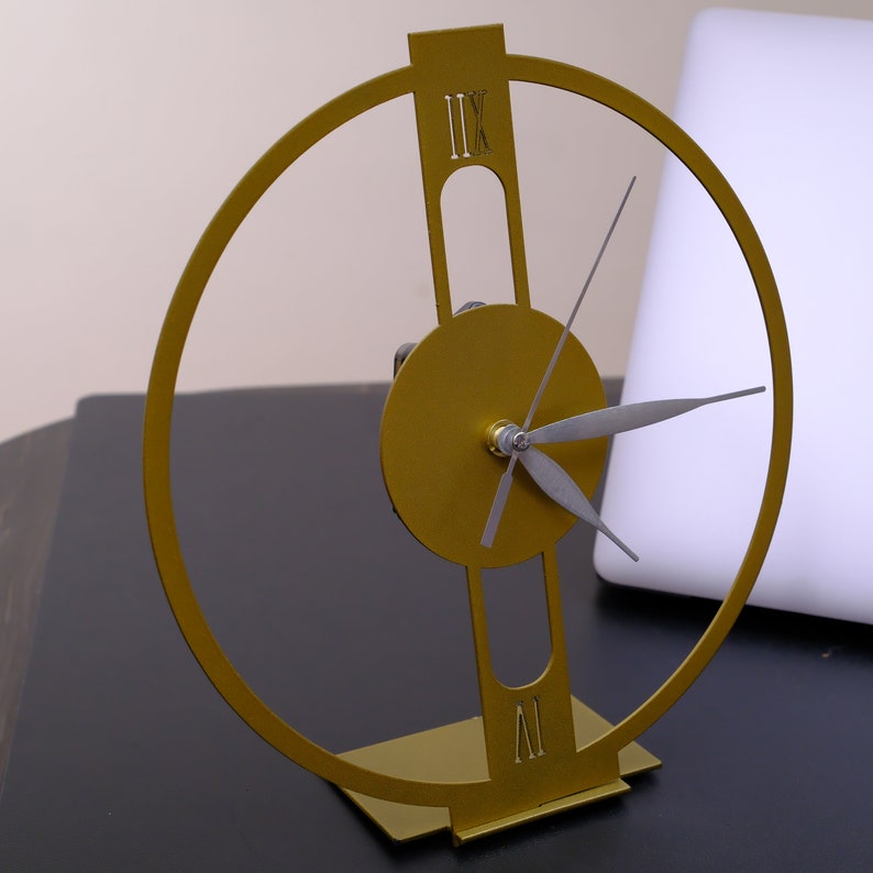 Modern Office Desk Clock Office Decors Men Desk Tabletop Etsy