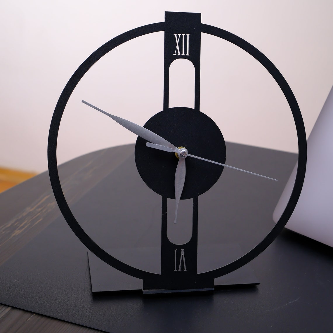Modern Office Desk Clock Office Decors Men Desk Tabletop Etsy