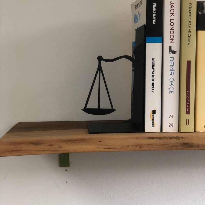 Scale of Justice Metal Bookends Gift for Booklovers Book Etsy