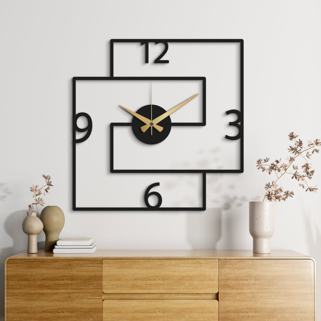 Unique Modern Square Wall Clock 39 Extra Large Wall Etsy Australia