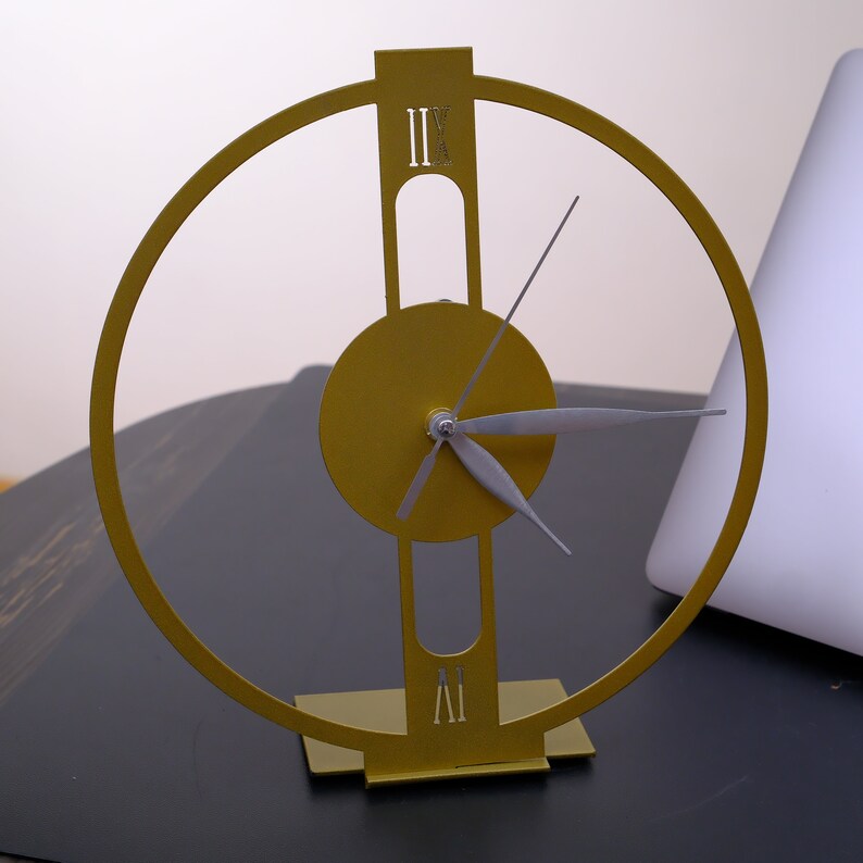 Modern Office Desk Clock Office Decors Men Desk Tabletop Etsy