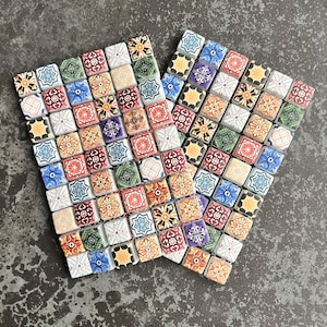 Glass mosaic stones pattern mix in retro style #MO83