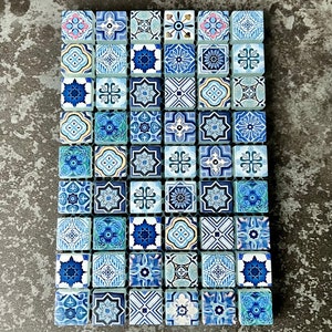 Glass mosaic tiles pattern mix in retro style #MO33