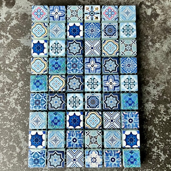 Glass mosaic stones pattern mix in retro style #MO33