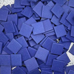 Dark blue ceramic mosaic tiles for crafting and decorating