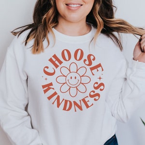 Choose Kindness SVG, Smiley Face svg, Choose kind, Be Kind svg, Positive SVG, Trendy Svg, Be Kind To Yourself, Kindness SVG Png Sublimation