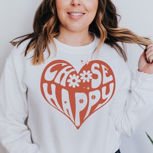 Escolha PNG SVG feliz, letras onduladas retrô, camisa de verão bacana, design de sublimação, arquivos de corte digital para Cricut e silhueta