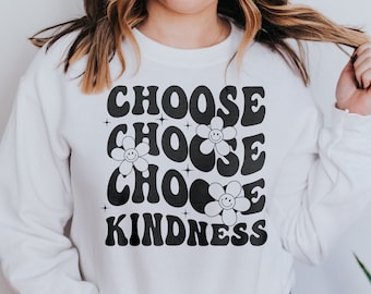 Choose Kindness SVG, Smiley Face svg, Choose kind, Be Kind svg, Positive SVG, Trendy Svg, Be Kind To Yourself, Kindness SVG Png Sublimation