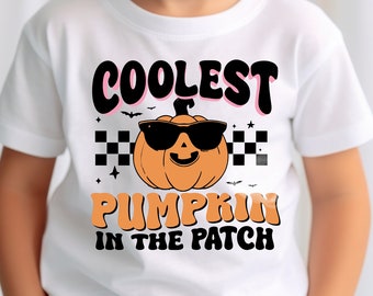 Coolest Pumpkin In The Patch SVG, Fall Svg,Halloween svg, Retro Pumpkin boy Shirt Svg