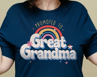 Gepromoveerd tot overgrootmoeder sinds 2023 SVG | Nieuwe oma 2024 SVG | Overgrootmoeder SVG | Moederdag PNG-shirt