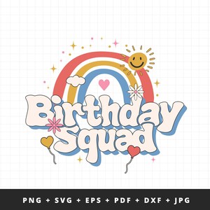 Birthday Squad Svg, Birthday Squad Shirt, Birthday Crew SVG, Birthday party Costume Digital Download