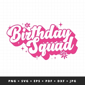 Geburtstag Squad SVG, Geburtstag Squad Shirt, Geburtstag Crew SVG, Geburtstagsparty Kostüm digitaler Download