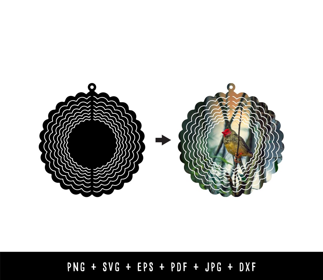 Wind Spinner Template SVG PNG PDF Files for Cricut Etsy