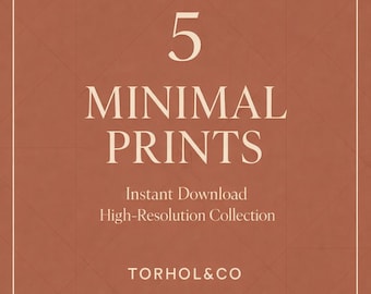 Modern Minimal Art – 5 Digital Wall Art  Digital Prints (2)