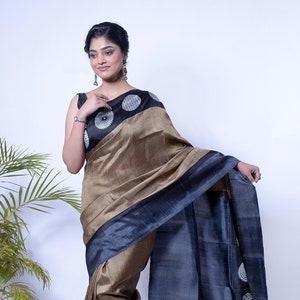 Hand Block Print Mulberry Silk Saree: Contemporary Indian Design