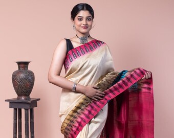 Buy this latest block print silk saree on every occasion