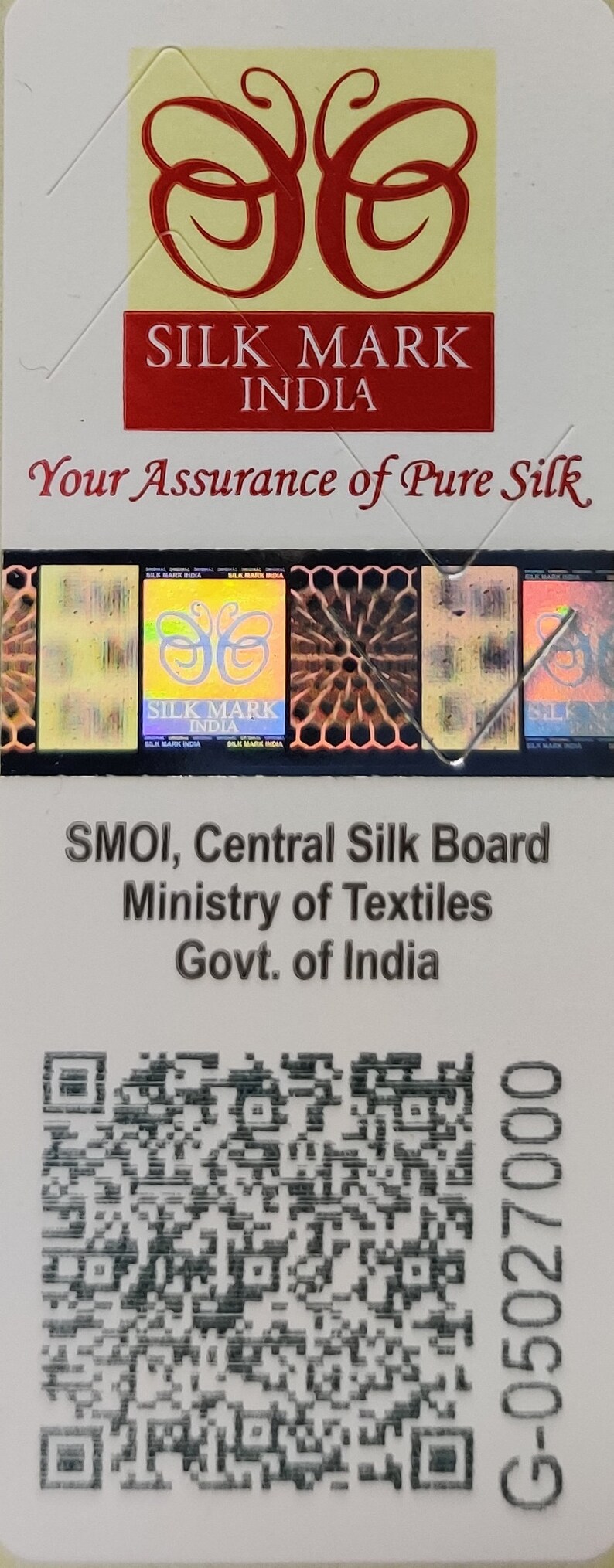 Silk mark certified.