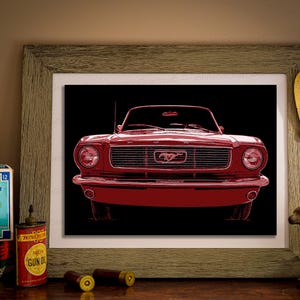 Ford Mustang Wall Art Print, Muscle Car Poster, Classic Car Print, Vintage Automotive Art, Car Photograph, Motorsports Art Car Guy Gift