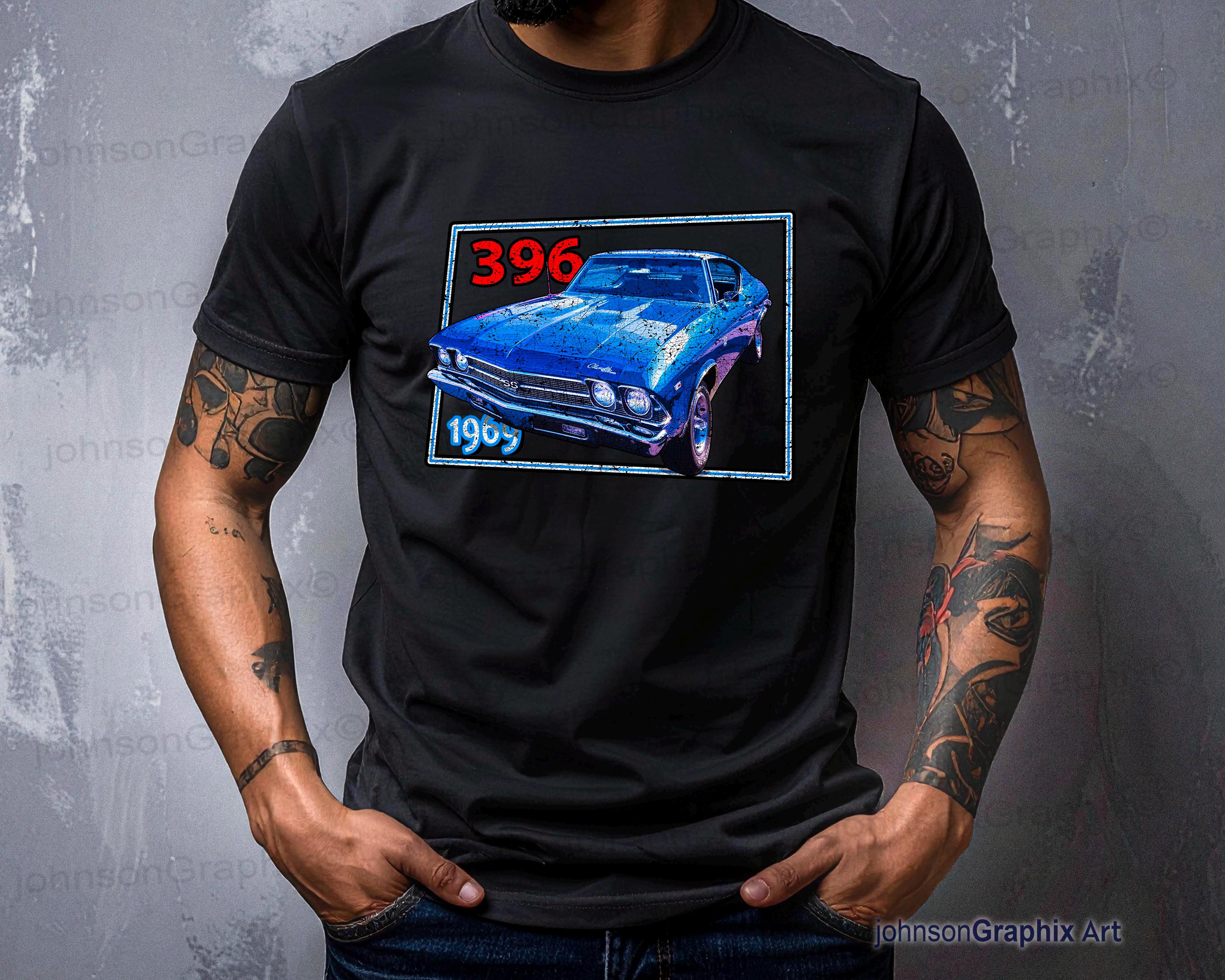 1969 Chevelle T-shirt: Vintage American Muscle Car Art