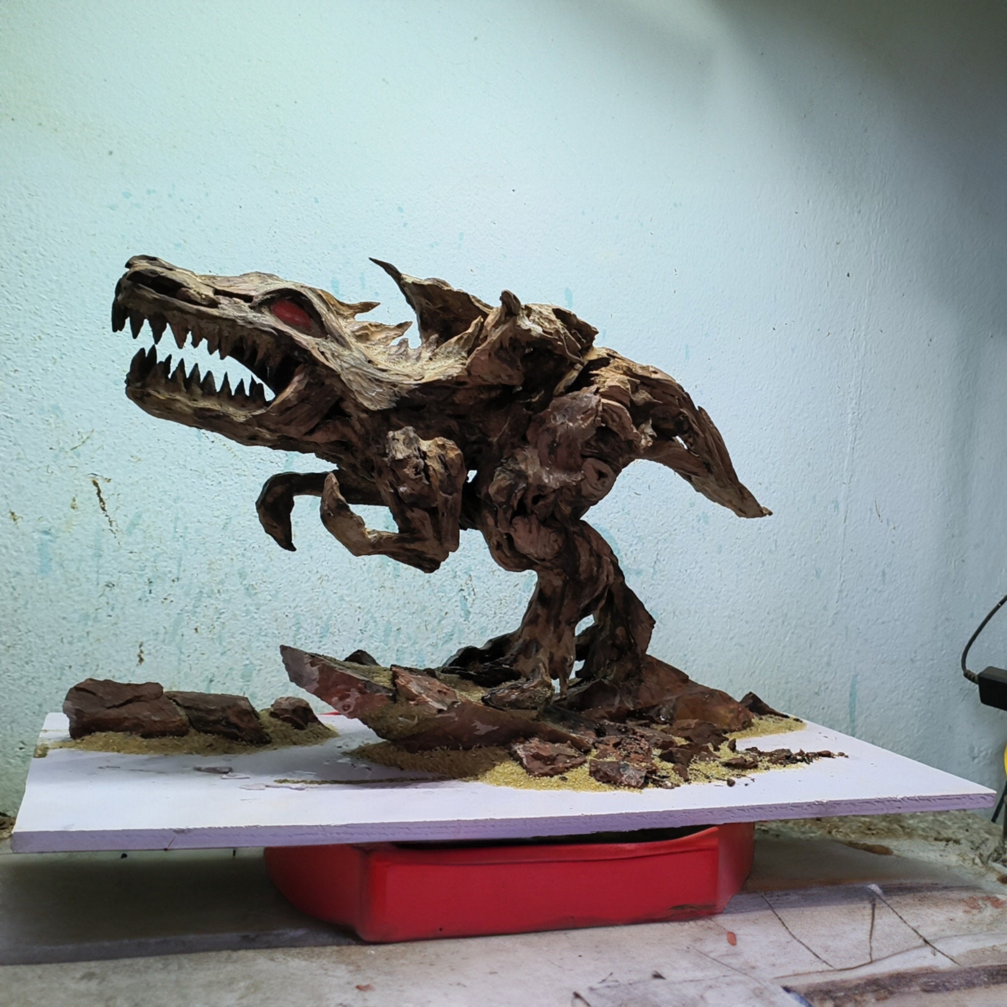 ティラノサウルス レックス 流木 水槽 水景 流木 水槽 装飾 模型 彫刻