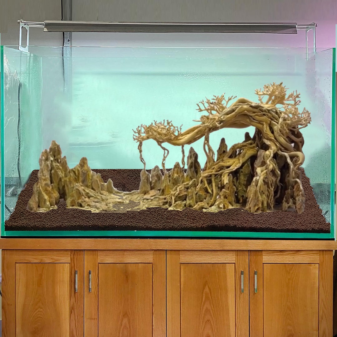 Aquarium Wood Large Bonsai Aquascaping Driftwood and Stone Aquascape
