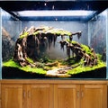 Aquascape aquarium driftwood large bonsai aquascaping decor hardscape fish tank plant product logo