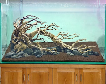 Drift wood bonsai aquarium rock pebble art aquascape real driftwood fish tank decor